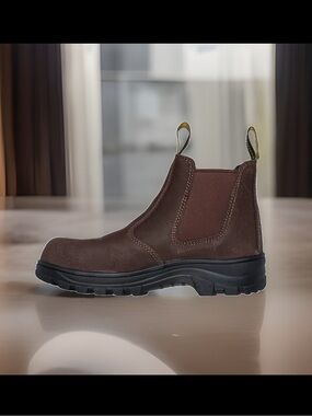 Skechers Workshire Jannit Steel Toe Memory Foam Work Slip-On Chelsea Ankle Boot